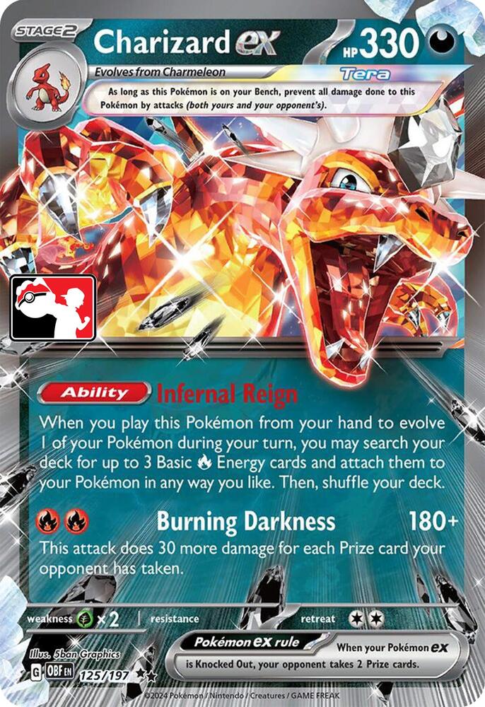 Charizard ex Series 4/5/6 125/197 (Prize Pack Series Cards)  - Holofoil | Good Games Adelaide SA