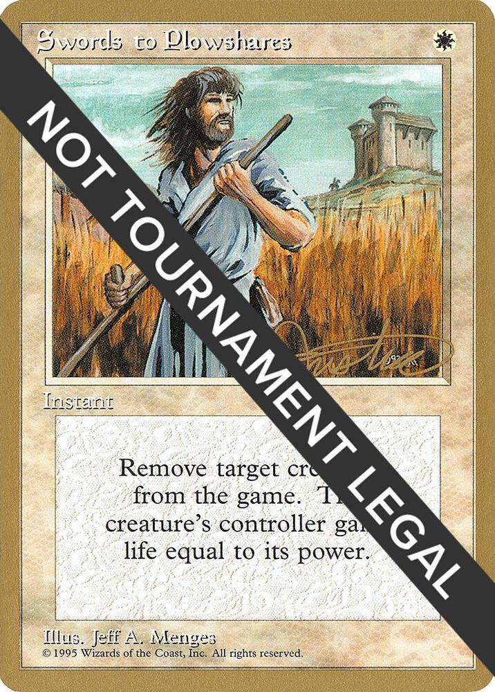 Swords to Plowshares 1996 Mark Justice 4ED  (World Championship Decks)  | Good Games Adelaide SA