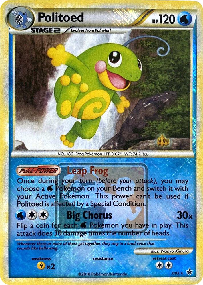 Politoed 7 95 League Promo 007/095 (League & Championship Cards)  - Reverse Holofoil | Good Games Adelaide SA