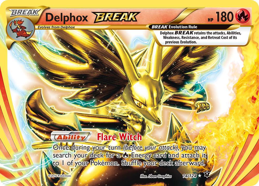 Delphox BREAK 14/124 (XY - Fates Collide)  - Holofoil | Good Games Adelaide SA