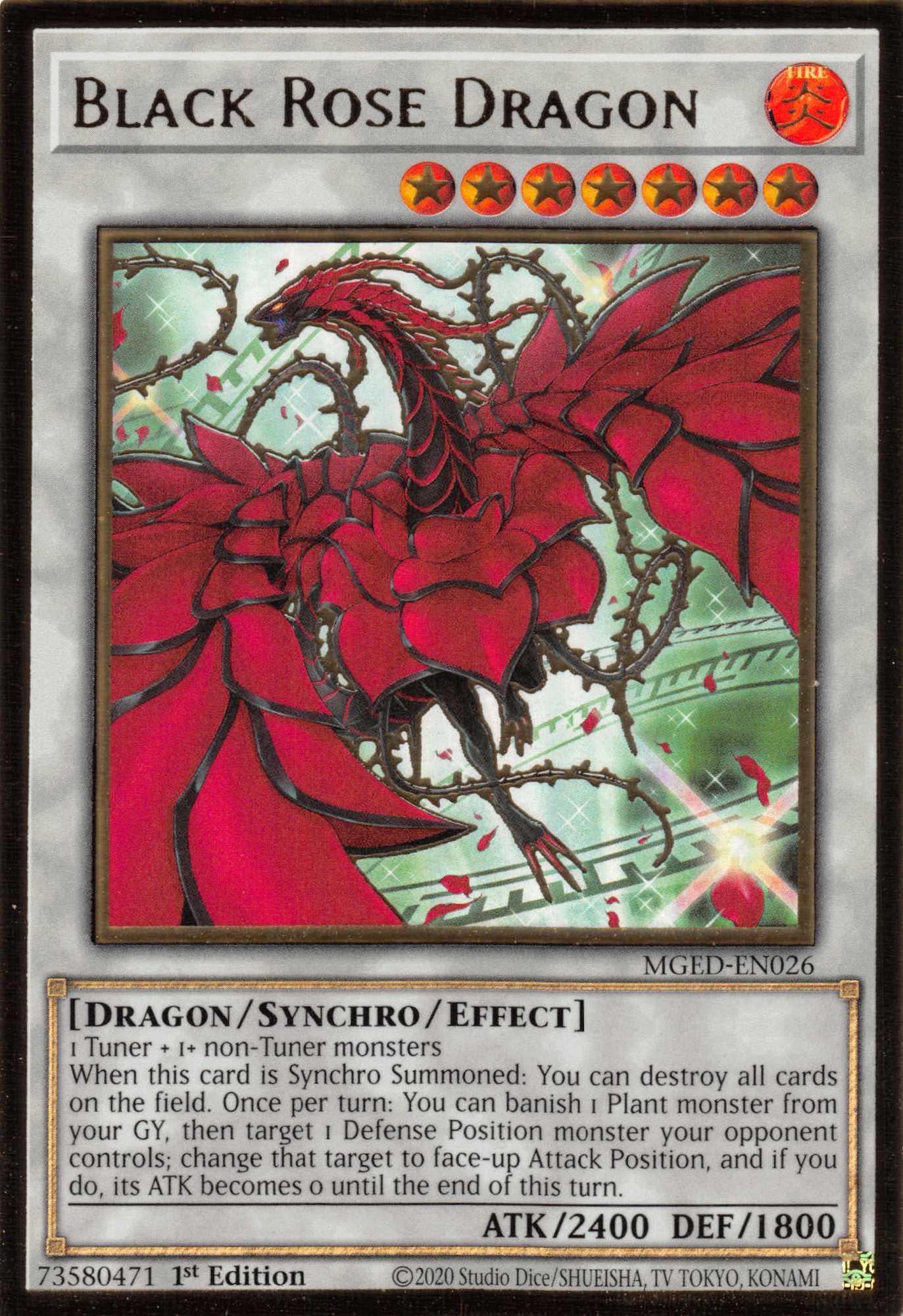 Black Rose Dragon (Alternate Art) [MGED-EN026] Gold Rare | Good Games Adelaide SA