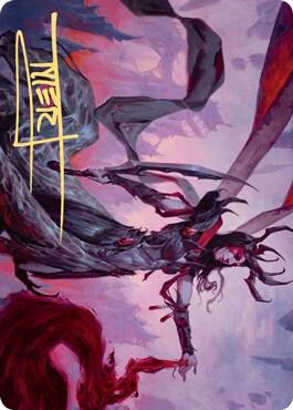 Drana the Last Bloodchief Art Card Gold Stamped Signature 54 (Art Series: Zendikar Rising)  | Good Games Adelaide SA