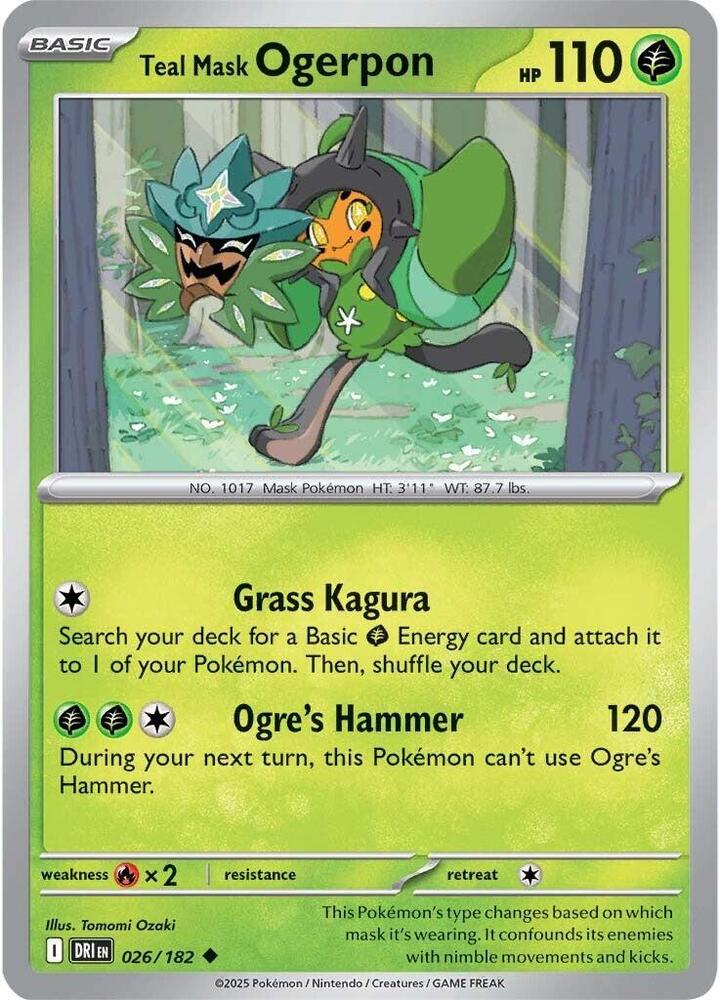 Teal Mask Ogerpon 026/182 (SV10: Destined Rivals)  | Good Games Adelaide SA