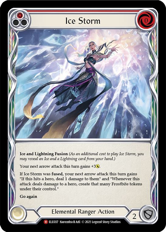 Ice Storm [ELE037] (Tales of Aria)  1st Edition Rainbow Foil | Good Games Adelaide SA