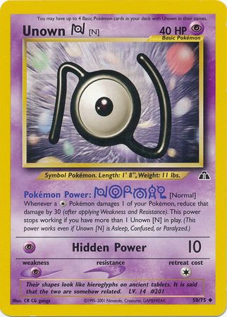Unown [N] (50/75) [Neo Discovery Unlimited] | Good Games Adelaide SA