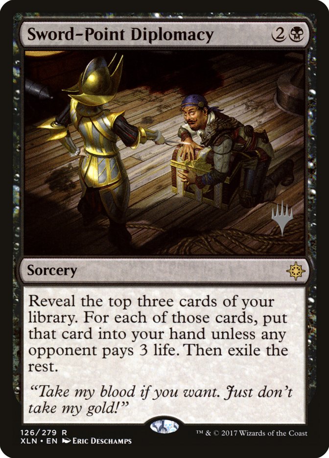 Sword-Point Diplomacy [Ixalan Promos] | Good Games Adelaide SA