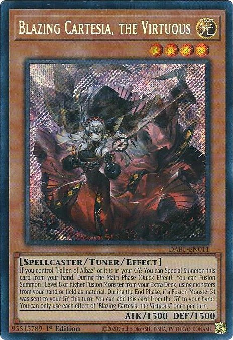 Blazing Cartesia, the Virtuous [DABL-EN011] Secret Rare | Good Games Adelaide SA
