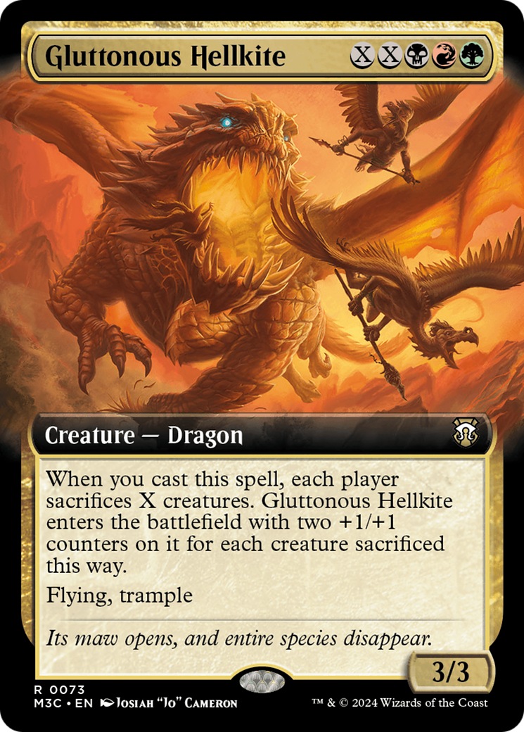 Gluttonous Hellkite (Extended Art) [Modern Horizons 3 Commander] | Good Games Adelaide SA