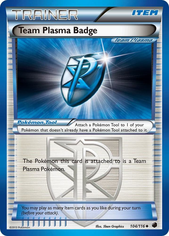 Team Plasma Badge Team Plasma 104/116 (Plasma Freeze)  - Reverse Holofoil | Good Games Adelaide SA