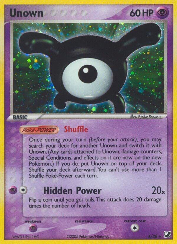 Unown X X/28 (Unseen Forces)  - Holofoil | Good Games Adelaide SA