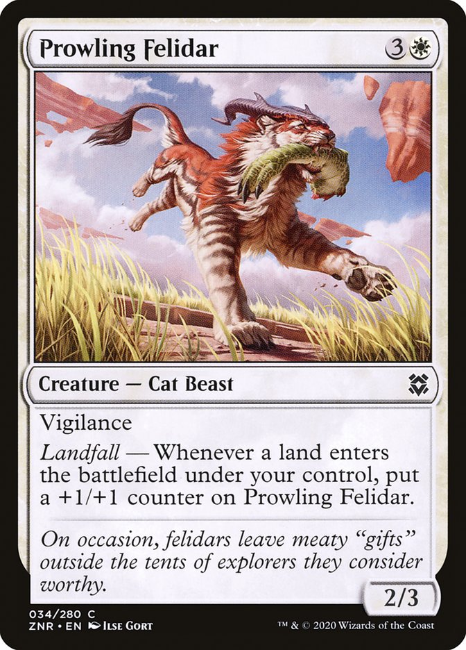 Prowling Felidar 34/280 (Zendikar Rising)  | Good Games Adelaide SA
