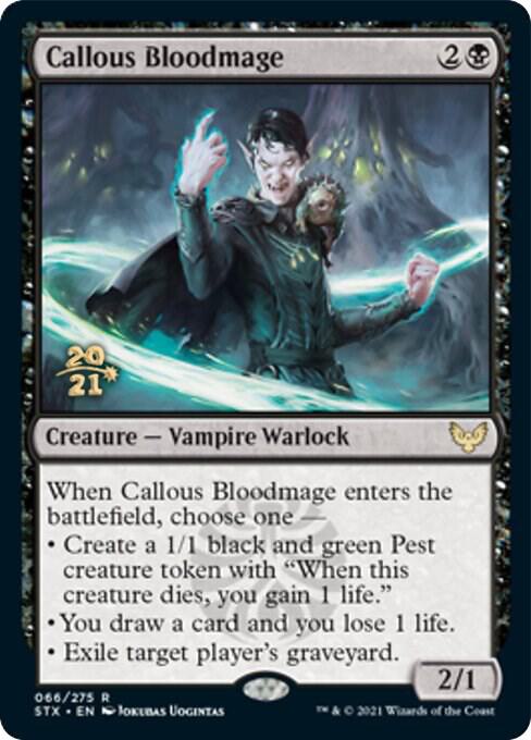 Callous Bloodmage 66 (Prerelease Cards)  - Foil | Good Games Adelaide SA