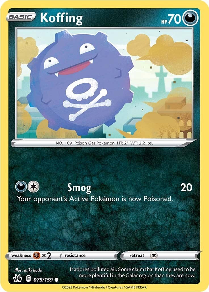 Koffing (075/159) [Sword & Shield: Crown Zenith] | Good Games Adelaide SA
