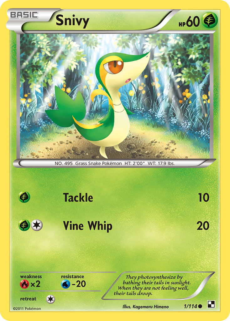 Snivy (1/114) (Cosmos Holo) [Black & White: Base Set] | Good Games Adelaide SA
