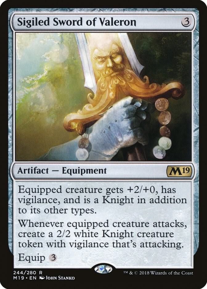 Sigiled Sword of Valeron 244 (Core Set 2019)  - Foil | Good Games Adelaide SA