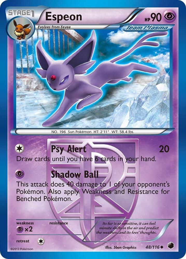 Espeon Team Plasma 48/116 (Plasma Freeze)  | Good Games Adelaide SA