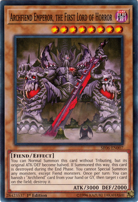 Archfiend Emperor, the First Lord of Horror [SR06-EN007] Common | Good Games Adelaide SA