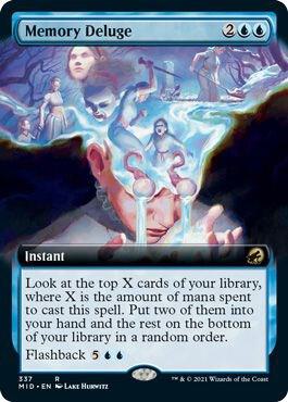 Memory Deluge Extended Art 337 (Innistrad: Midnight Hunt)  - Foil | Good Games Adelaide SA