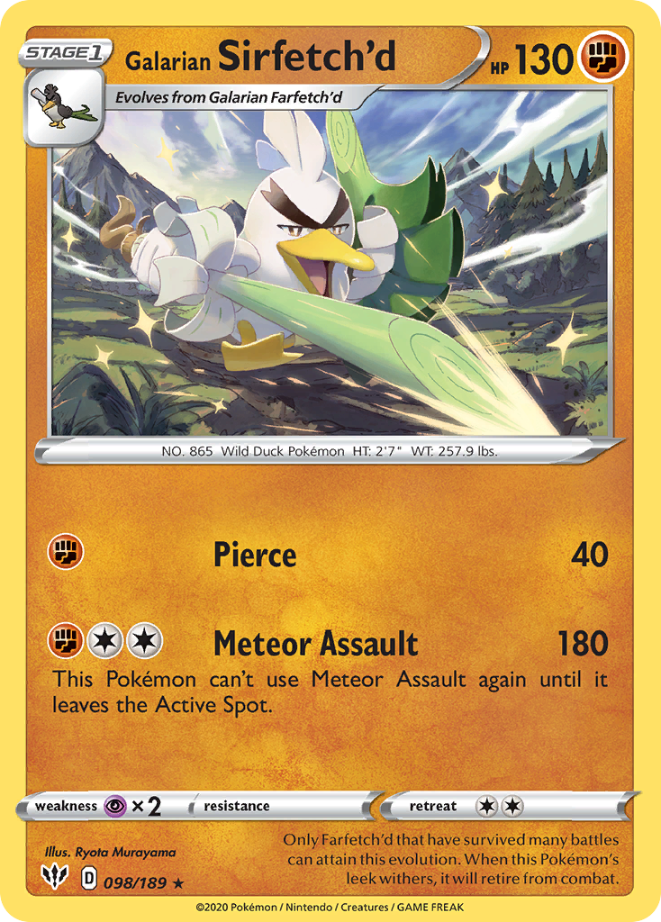 Galarian Sirfetch'd (098/189) [Sword & Shield: Darkness Ablaze] | Good Games Adelaide SA