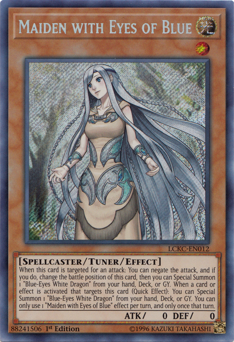 Maiden with Eyes of Blue [LCKC-EN012] Secret Rare | Good Games Adelaide SA