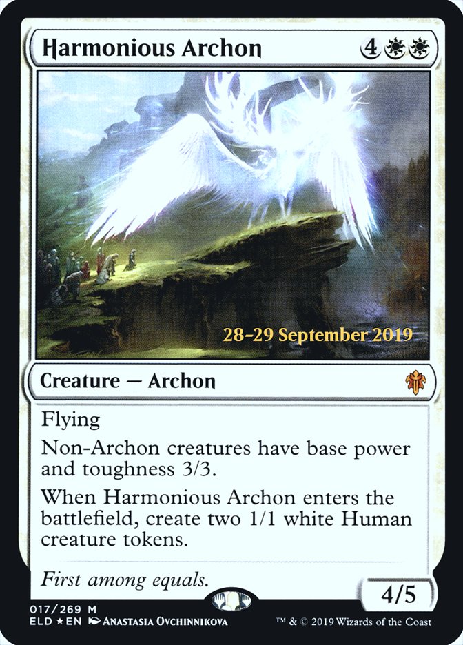 Harmonious Archon  [Throne of Eldraine Prerelease Promos] | Good Games Adelaide SA