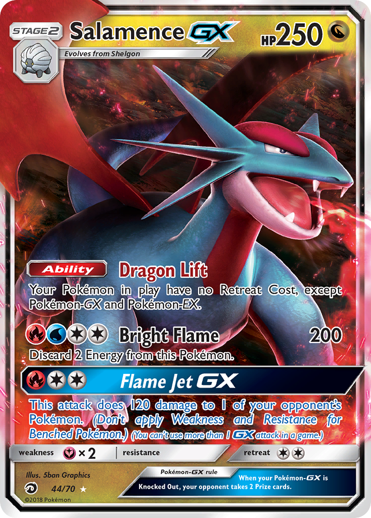 Salamence GX (44/70) [Sun & Moon: Dragon Majesty] | Good Games Adelaide SA
