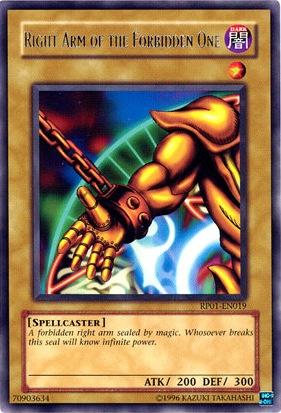 Right Arm of the Forbidden One [RP01-EN019] Rare | Good Games Adelaide SA