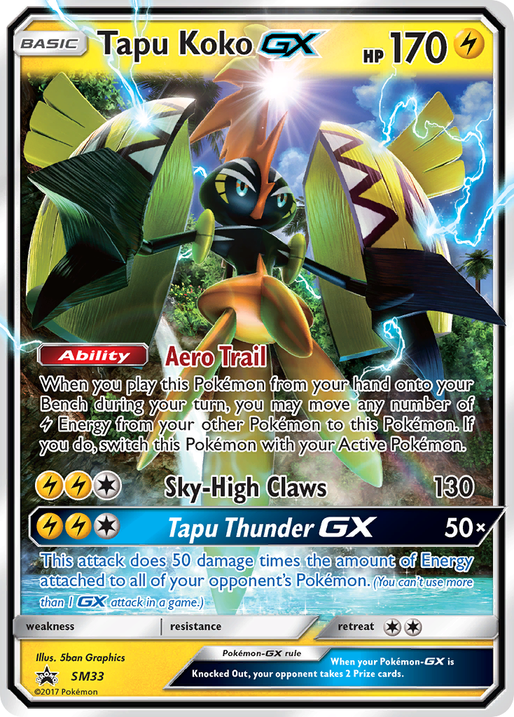 Tapu Koko GX (SM33) [Sun & Moon: Black Star Promos] | Good Games Adelaide SA