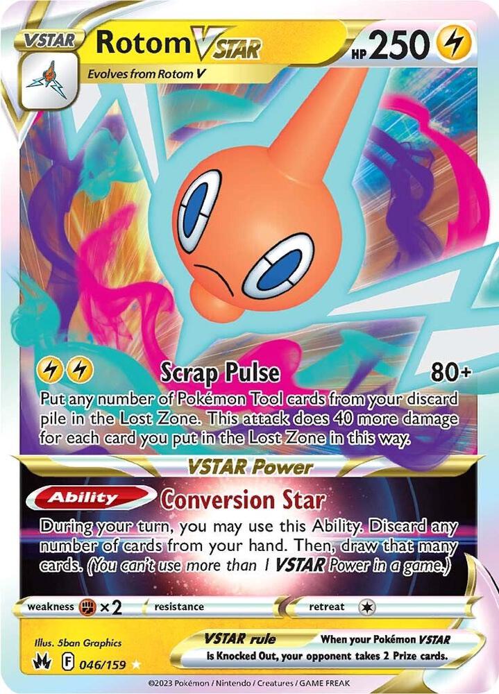 Rotom VSTAR 046/159 (Crown Zenith)  - Holofoil | Good Games Adelaide SA