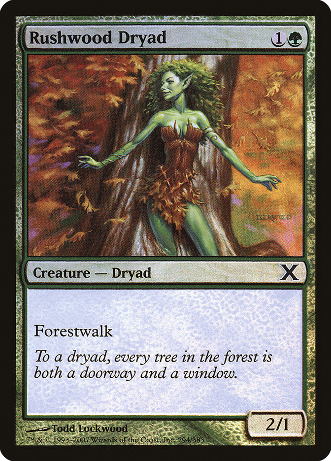 Rushwood Dryad (Premium Foil) [Tenth Edition] | Good Games Adelaide SA