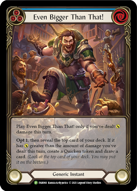 Even Bigger Than That (Blue) [FAB060] (Promo)  Rainbow Foil | Good Games Adelaide SA