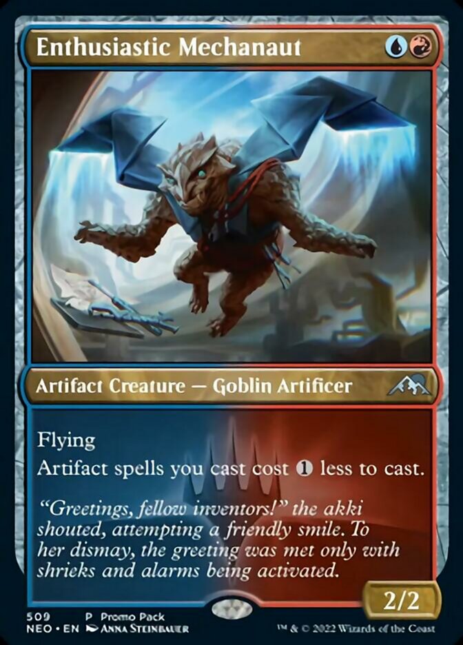 Enthusiastic Mechanaut (Promo Pack) [Kamigawa: Neon Dynasty] | Good Games Adelaide SA