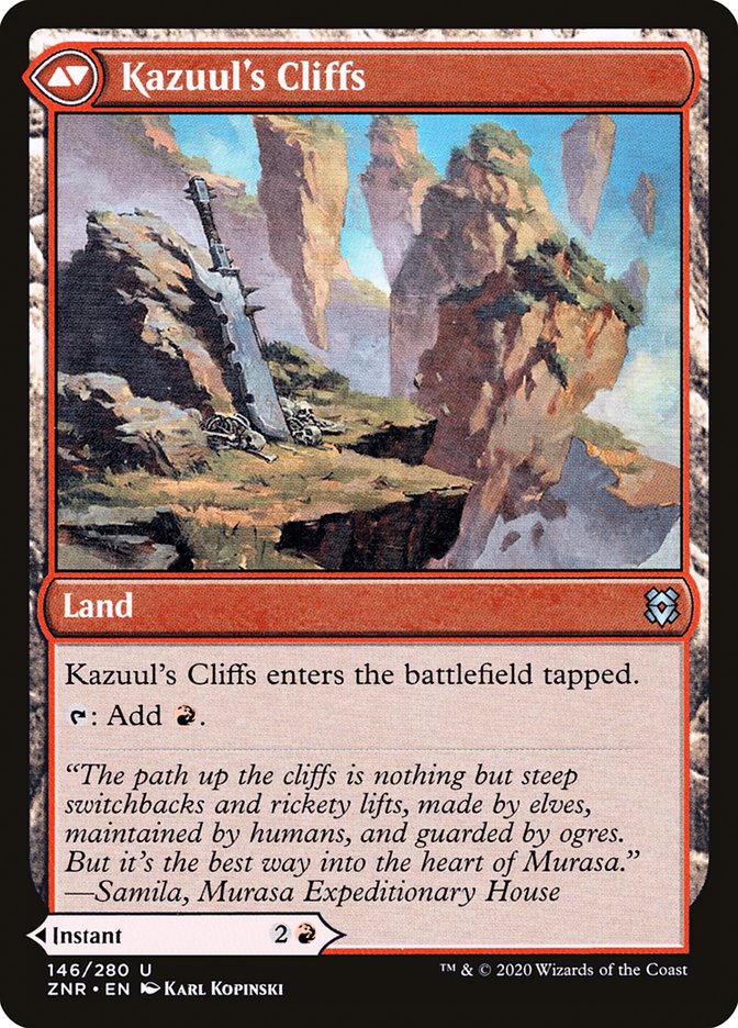 Kazuul's Fury // Kazuul's Cliffs [Zendikar Rising] | Good Games Adelaide SA