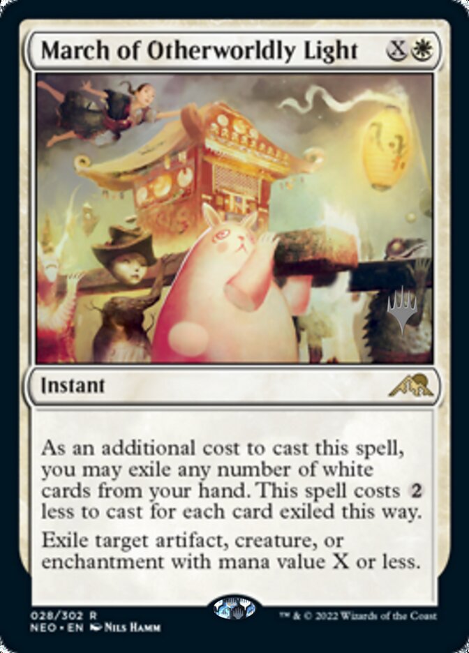 March of Otherworldly Light (Promo Pack) [Kamigawa: Neon Dynasty Promos] | Good Games Adelaide SA