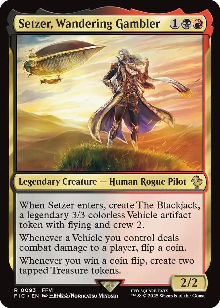 Setzer Wandering Gambler 93 (Commander: FINAL FANTASY)  - Foil | Good Games Adelaide SA