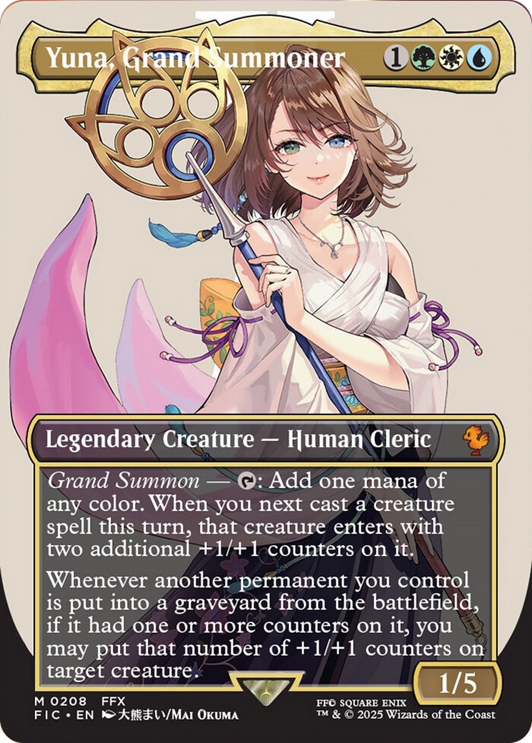 Yuna, Grand Summoner (Borderless) [FINAL FANTASY Commander] | Good Games Adelaide SA