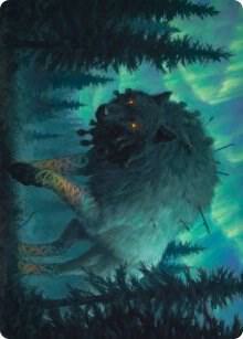 Sarulf Realm Eater Art Card 65 (Art Series: Kaldheim)  | Good Games Adelaide SA