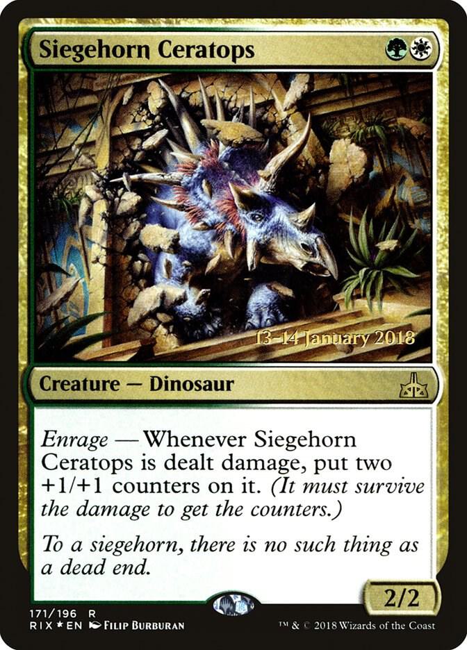 Siegehorn Ceratops 171 (Prerelease Cards)  - Foil | Good Games Adelaide SA
