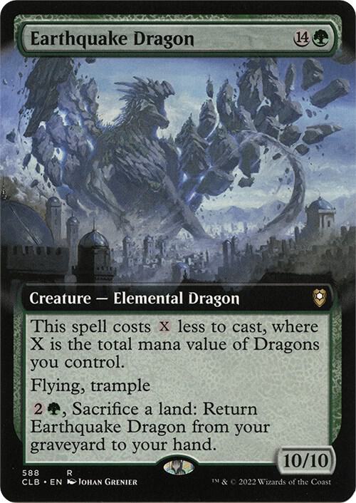 Earthquake Dragon Extended Art 588 (Commander Legends: Battle for Baldur's Gate)  - Foil | Good Games Adelaide SA