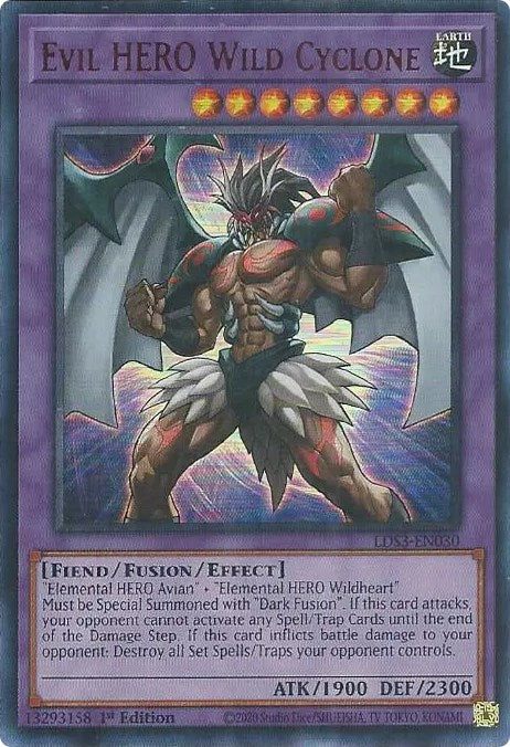 Evil HERO Wild Cyclone (Red) [LDS3-EN030] Ultra Rare | Good Games Adelaide SA