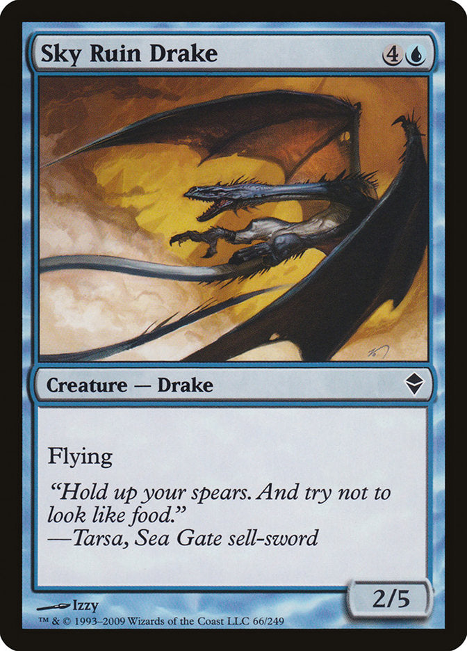 Sky Ruin Drake 66 (Zendikar)  - Foil | Good Games Adelaide SA