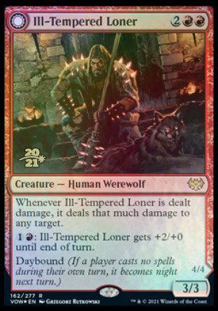 Ill-Tempered Loner // Howlpack Avenger [Innistrad: Crimson Vow Prerelease Promos] | Good Games Adelaide SA