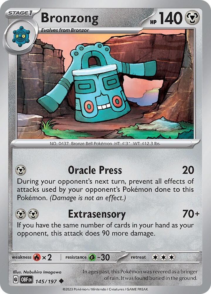 Bronzong 145/197 (SV03: Obsidian Flames)  | Good Games Adelaide SA