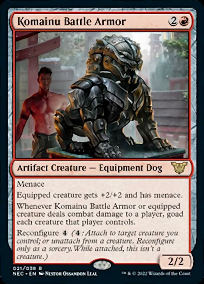 Komainu Battle Armor [Kamigawa: Neon Dynasty Commander] | Good Games Adelaide SA