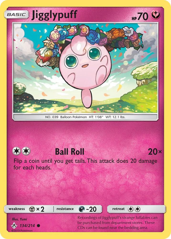 Jigglypuff 134/214 (SM - Unbroken Bonds)  | Good Games Adelaide SA