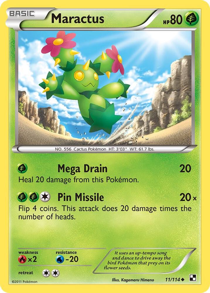 Maractus 11/114 (Black and White)  - Reverse Holofoil | Good Games Adelaide SA
