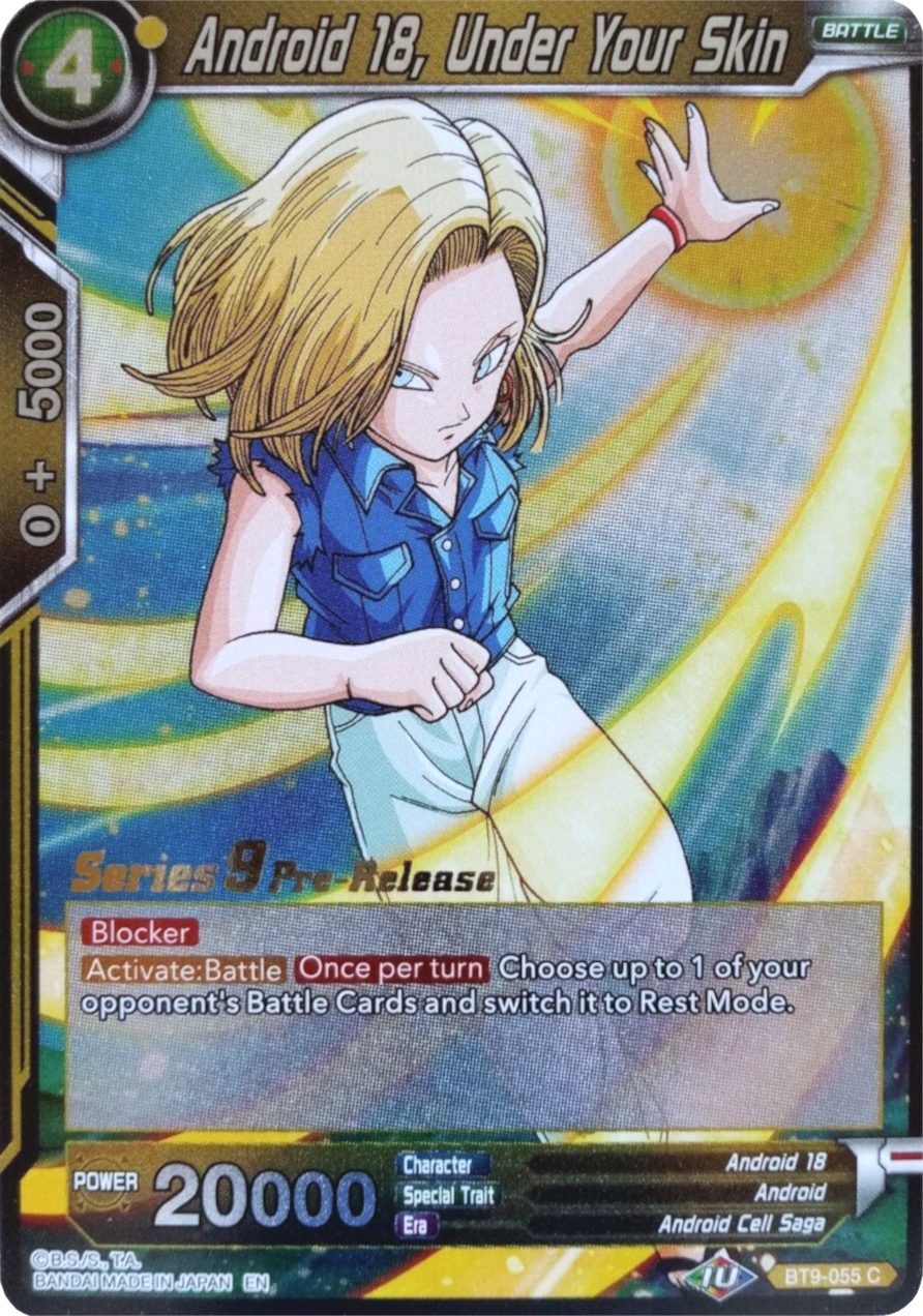 Android 18, Under Your Skin (BT9-055) [Universal Onslaught Prerelease Promos] | Good Games Adelaide SA