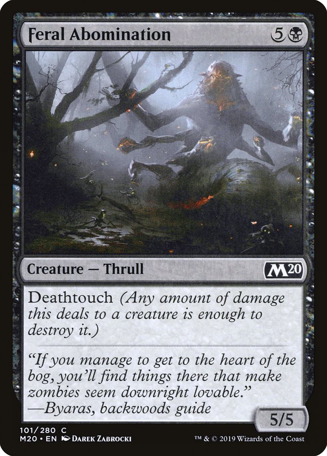 Feral Abomination [Core Set 2020] | Good Games Adelaide SA