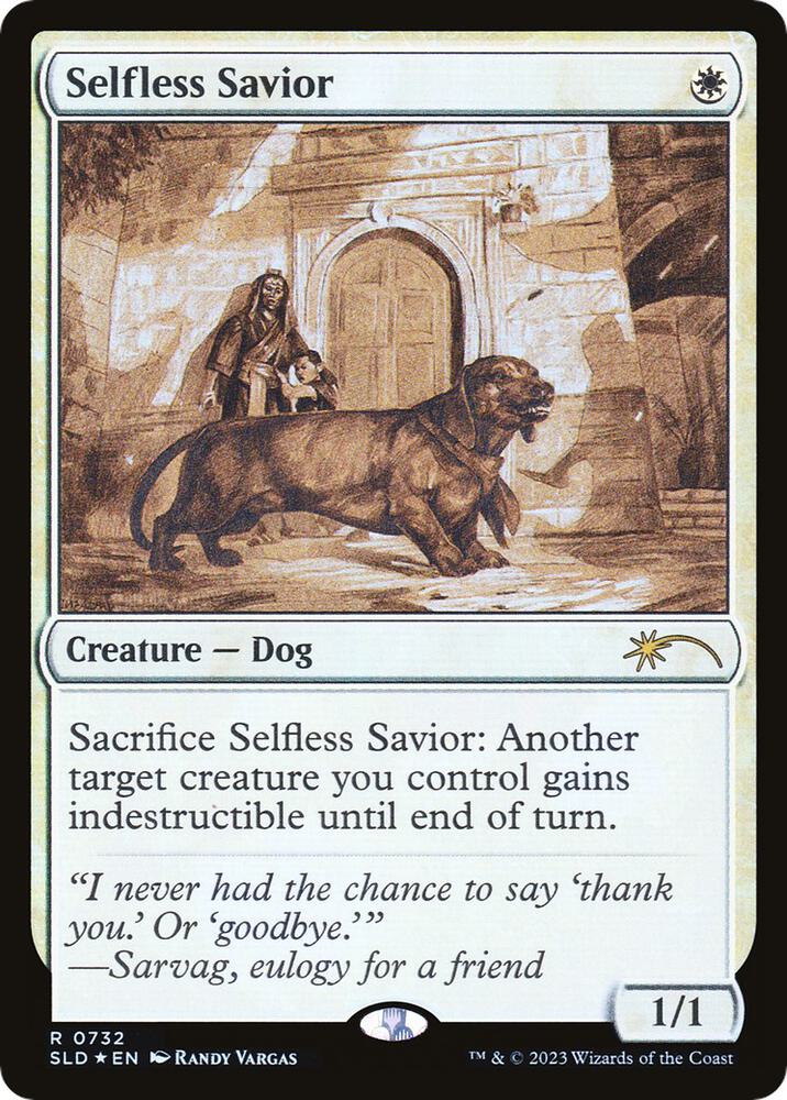 Selfless Savior Sketch Showcase 732 (Secret Lair Drop Series)  - Foil | Good Games Adelaide SA