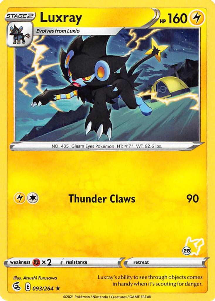 Luxray (093/264) (Pikachu Stamp #28) [Battle Academy 2022] | Good Games Adelaide SA